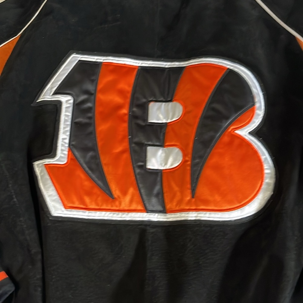 NFL Super Rare Bengals Suede/Leather Jacket Size Large - Picture 4 of 12